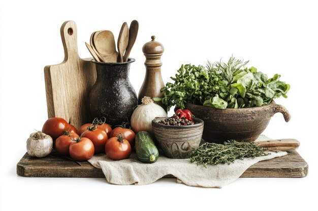 Zestaw przypraw i warzyw